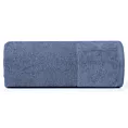 Ręcznik kąpielowy 50x90 cm bawełniany kolor niebieski z bordiurą z weluru 500 g/m2 LUCY Eurofirany