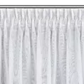 Dekoracja okienna biała z gładkiej markizety z trzema upięciami 400x160 cm taśma JOKO Eurofirany