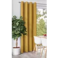 Zasłona musztardowa z tkaniny welurowej 420x260 cm przelotka - Dora Eurofirany