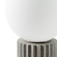 Lampa stołowa nocna biało, popielata ASPEN na podstawie z betonu Eurofirany