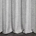 Zasłona szyta na taśmie fala popielato srebrna tkanina o naturalnym splocie z delikatnym połyskiem