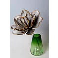 Sztuczny kwiat srebrny  FLORE 683 ze złotymi brzegami wykonany z pianki foamiran 60 cm Eurofirany