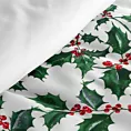 Pościel świąteczna 220x200 cm z mikrowłókna kolor biały, zielony TORI Eurofirany