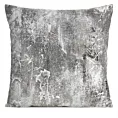 Poszewka na poduszkę 45x45 cm welwetowa zdobiona metalicznym wzorem grafitowa ESTER Eurofirany
