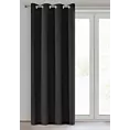 Zasłona czarna z tkaniny typu dimout 140x250 cm przelotka NERISA Eurofirany