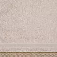 Ręcznik kąpielowy 50x90 cm bawełniany kolor beżowy z bordiurą w paski 500 g/m2 ABBIE Eurofirany