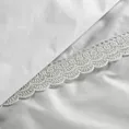 Pościel 220x200 cm z satyny bawełnianej kolor biały zdobiona elegancką koronką RETRO 6 Eurofirany
