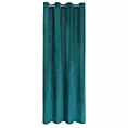 Zasłona ciemnoturkusowa z błyszczącego strukturalnego welwetu 140x250 cm przelotka LUSSI Eurofirany