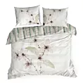 Pościel 220x200 cm bawełniana kolor biały, pudrowy z wzorem roślinnym BIANCA Eurofirany Premium