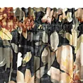 Zasłona grafitowo, zielona w kwiaty z welwetu 140x300 cm taśma BETTY Eurofirany