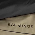 Pościel 160x200 cm z makosatyny bawełnianej kolor beżowy, czarny z logo Eva Minge EVA 10 Eurofirany