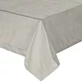 Obrus srebrny 140x180 cm welwetowy MELINDA z ozdobną listwą