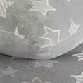 Pościel 220x200 z polaru kolor srebrny z gwiazdkami FLANO Eurofirany