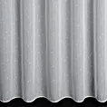 Tkanina firanowa z efektem deszczyku z pionowymi prążkami, wykończona obciążnikiem Eurofirany