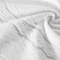 Ręcznik do rąk 30x50 cm bawełniany kolor biały zdobiony bordiurą z błyszczącym wzorem 500 g/m2 KARIN Eurofirany