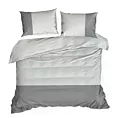 Pościel 220x200 cm z bawełny renforce kolor biały, stalowy NOVA DUO Eurofirany