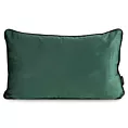 Poduszka 30 x 50 cm welwetowa ciemnozielona zdobiona kontrastującą wypustką na brzegach MELIA EUROFIRANY PREMIUM