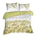 Pościel 220x200 cm bawełniana kolor biały, zielony z wzorem botanicznym NIKA 22 Eurofirany