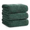 Ręcznik do rąk 30x50 cm bawełniany kolor zielony o ryżowej strukturze z welwetową bordiurą 500 g/m2 LOREN Eurofirany