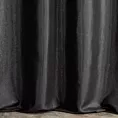 Zasłona szyta na taśmie fala LUXOR czarna z eleganckiej lśniącej tkaniny o drobnym splocie