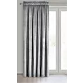 Zasłona szara z matowego welwetu 140x270 cm taśma MELANIE Eurofirany