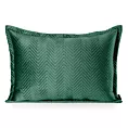 Poszewka na poduszkę 50x70 cm welwetowa pikowana w jodełkę metodą hot press ciemnozielona SOFIA EUROFIRANY PREMIUM
