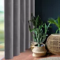 Zasłona grafitowa z tkaniny welurowej 420x260 cm tunel Dora Eurofirany