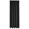 Zasłona czarna z gładkiej tkaniny zaciemniającej typu blackout 135x270 taśma PARISA Design 91 Eurofirany