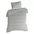 Pościel 140x200 cm welwetowa kolor srebrny z wytłaczanym wzorem FLANO Eurofirany