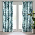 Zasłona turkusowa z efektem błyszczącej przecierki z welwetu 140x250 cm przelotka MALIA Eurofirany