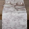 Bieżnik na stół kremowo, beżowy 40x140 cm GARDEN na taras oraz balkon z motywem roślinnym