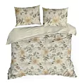 Pościel 220x200 cm bawełniana kolor jasnokremowy, beżowy w kwiaty SONIA 31 Eurofirany