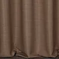 Zasłona szyta na flexach jasnobrązowa z miękkiej tkaniny o naturalnym splocie w stylu ekologicznym
