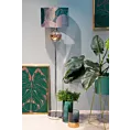 Lampa stojąca do salonu szałwiowa SALVIA 4 z welwetowym abażurem i motywem lilii wodnej Limited Collection Eurofirany