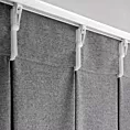 Zasłona grafitowa z 100% zaciemniającej tkaniny typu blackout 125x270 cm system flex - NELISA Eurofirany