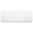 Ręcznik kąpielowy Damla z welwetową bordiurą biały 70x140 cm Eurofirany