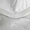 Pościel 160x200 cm z satyny bawełnianej kolor biały zdobiona elegancką koronką RETRO 6 Eurofirany