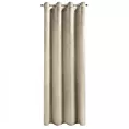 Zasłona jasnobeżowa z matowego welwetu 140x250 cm przelotka MELANIE Eurofirany