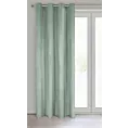 Zasłona jasnomiętowa z matowego welwetu 140x250 cm przelotka MELANIE Eurofirany