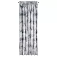 Zasłona srebrno, szara zdobiona metalicznym nadrukiem z welwetu 140x270 cm taśma TINA Eurofirany