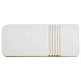 Ręcznik do rąk 30x50 cm bawełniany kolor biały zdobiony paseczkami 500 g/m2 LILA Eurofirany