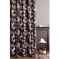 Tkanina zasłonowa, welwetowa, z trójwymiarowym nadrukiem kwiatowym Eurofirany