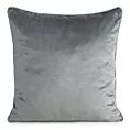 Poszewka na poduszkę 45x45 cm welwetowa o delikatnym połysku z ozdobną lamówką stalowa GAJA 2 Eurofirany