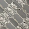 Tkanina firanowa delikatna mikrosiateczka z ornamentowym haftem,Eurofirany