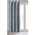 Zasłona szara z matowego welwetu 140x260 cm przelotka - MELANIE Eurofirany