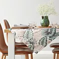 Bieżnik na stół kremowo, zielony 85x85 cm wodoodporny GARDEN na taras oraz balkon z motywem egzotycznych liści