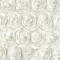 Zasłona kremowa z welwetu zdobiona aplikacją 3D róż 140x250 cm przelotka - ROSES Eva Minge Eurofirany