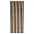 Zasłona ciemnobeżowa z welwetowej tkaniny 125x270 cm system flex - MELANIE Eurofirany