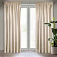 Zasłona beżowa z ekskluzywnego matowego welwetu 140x270 cm taśma VILLA Eurofirany