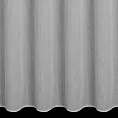 Firana szyta na taśmie 5 cm srebrna z miękkiej tkaniny o lekkim splocie i delikatnym połysku, wykończona obciążnikiem